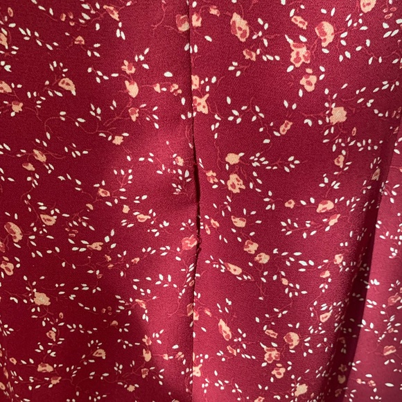 Vintage Red Floral Dress, size small-medium, double lined, Made in 🇨🇦 - Picture 5 of 6